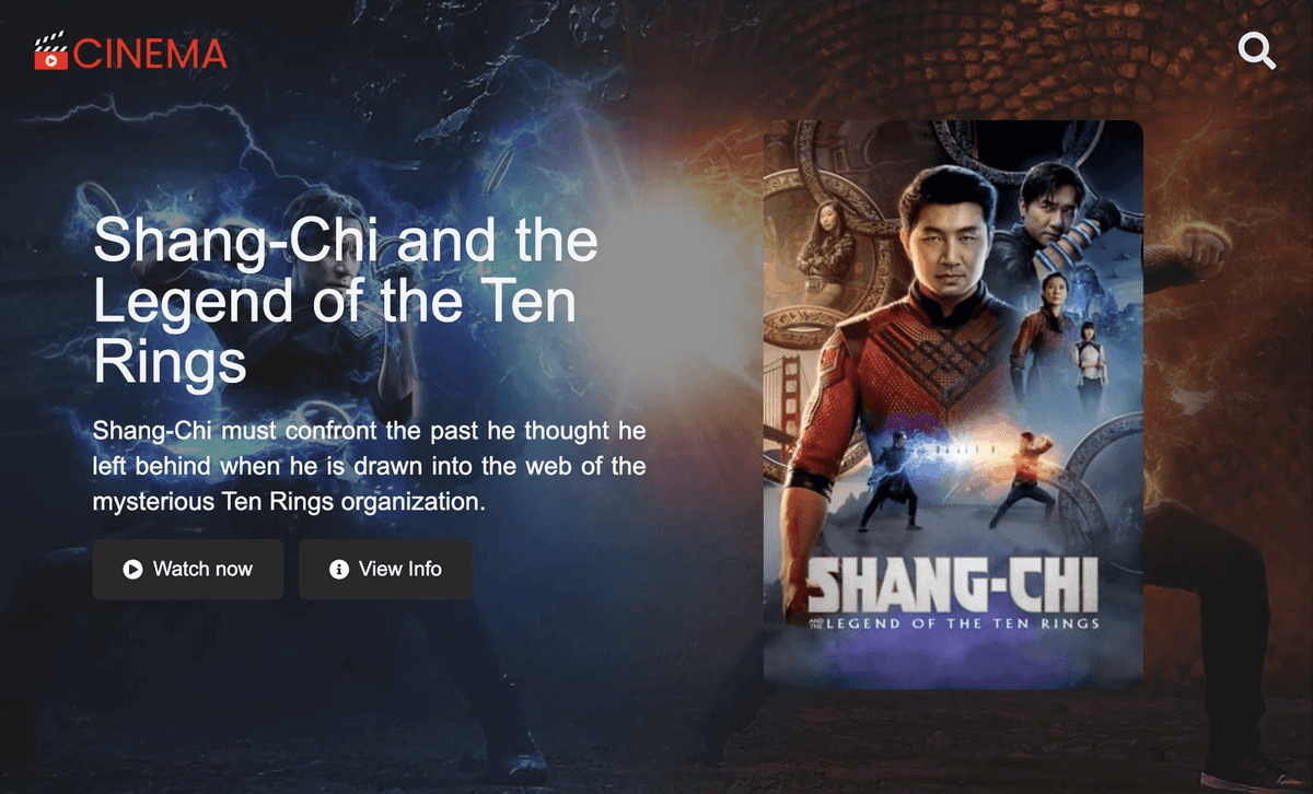 E-Cinema project screenshot